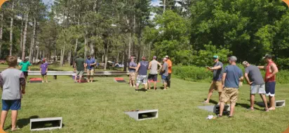 Community bean bag toss event