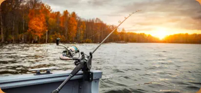 Fishing boat in Northwoods