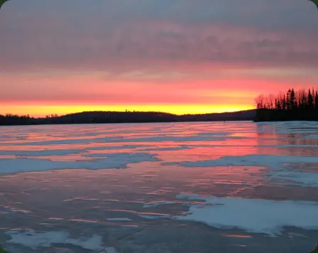Runkle Lake in the winter.